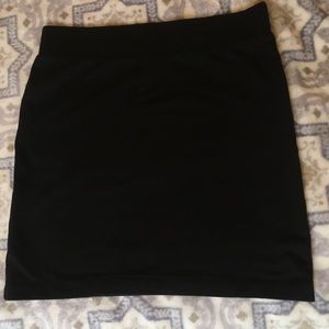 Basic Black Cotton Skirt